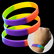 Rainbow Silicone Wristbands