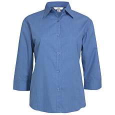 Ladies Micro Check 3/4 Sleeve Shirt