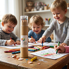 Custom 12-Colour Pencil Tube with Sharpener