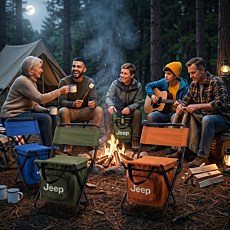 Custom Foldable Camping Chair with Cooler Bag