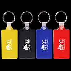 Rectangle Shape Plastic Keyring