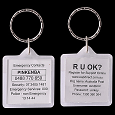 Square Acrylic Keyring
