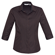 Ladies Reno Stripe 3/4 Sleeve Shirt