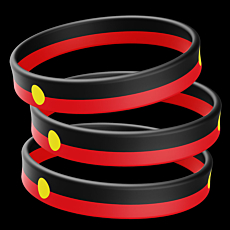 Aboriginal Flag Wristbands