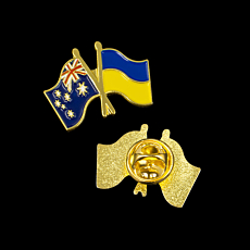 Ukraine & Australia Flag Friendship Pin