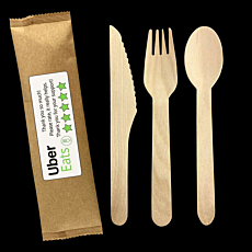 2 pcs Wooden Cutlery Set
