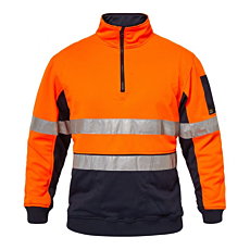 Ridge” - Hi Vis Two Tone 1/2 Zip Pullover With Tape