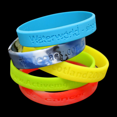 Emboss Printed Silicone Wristbands - STARLING Silicone