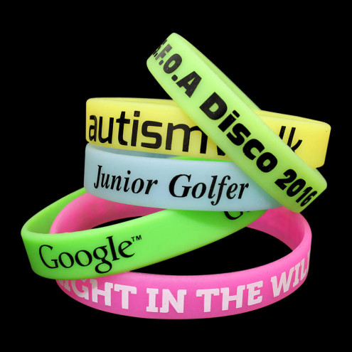Buy Glow in Dark Colored Silicone Wristbands Custom Size Glow Online in  India  Etsy