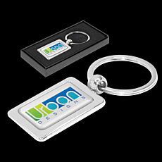 Rectangular Metal Key Ring