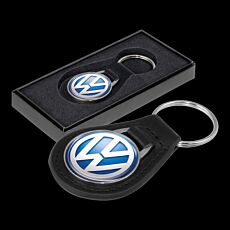 Baron Round Leather Key Ring