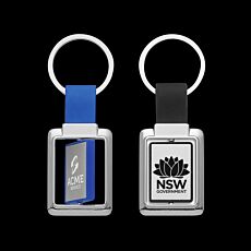 Rectangle Metal Spinner Keyring