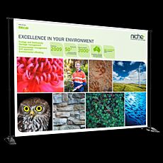 3m x 2.4m Adjustable Economy Media Wall