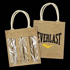 Serena Jute Triple Wine Carrier