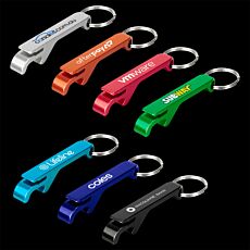 Snappy Metal Bottle Opener Key Ring