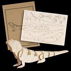 Laser Cut Tuatara Wooden Model