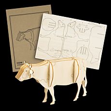 Laser Cut Cow Wooden Model