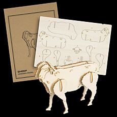 Laser Cut Sheep Wooden Model