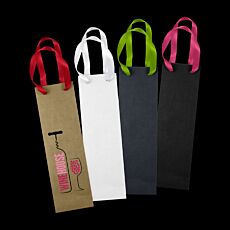 Wine Ribbon Handle Paper Bag