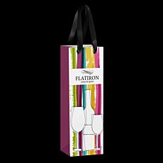 Champagne Ribbon Handle Paper Bag - Full Colour