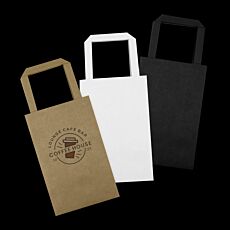 Small Flat Handle Paper Bag Portrait