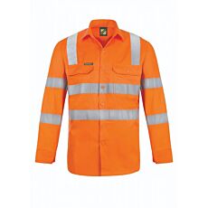 Hi Vis Vented  Cotton Drill Shirt