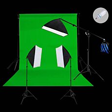 3 Head 750W Continuous Softbox Kit with Boom Arm