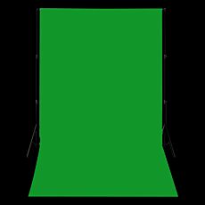 Green Chroma Key Muslin Backdrop with Stand (All Sizes)