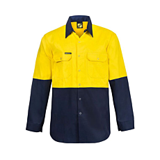 Long Sleeve Cotton Drill Industrial Laundry Shirt
