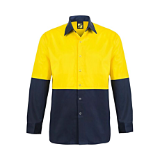 Hi Vis Long Sleeve Cotton Drill Food Industry Shirt