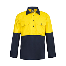 Hi Vis Two Tone Cotton Drill Shirt