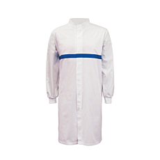 Food Industry Dustcoat, Contrast Trims On  Chest (Mto)
