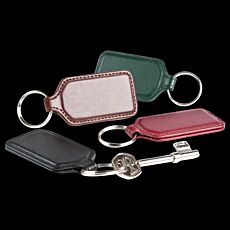 Rectangular Leather Key Ring