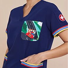 The Wiggles Big Red Car Scrub Top Women's