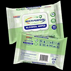 50 Satchel Alcohol Wipes