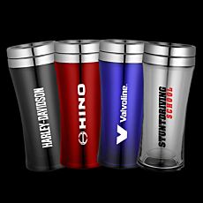 400ml Double Wall Plastic New York Travel Mug
