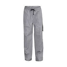 Unisex Chefs Check Elastic Drawstring Cargo Pants