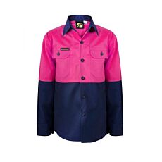 Kids  Long Sleeve Cotton Drill Shirt