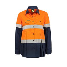 Maternity  Long Sleeve Vented Reflective Cotton Drill Shirt