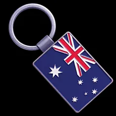 Australian Flag Metal Keyring