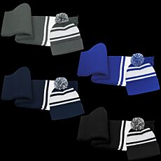 Commodore Scarf and Beanie with Pom Pom Set