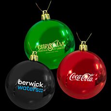 Shiny Printed Christmas Baubles