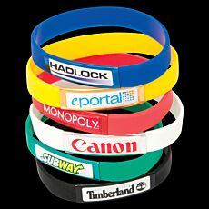 Metal Clip Silicone Wristbands