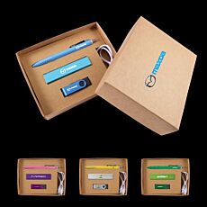 Chic Pen, USB & Power Bank Cardboard Gift Set