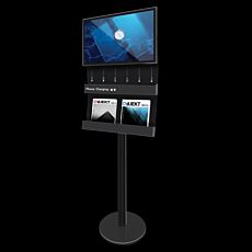 LCD Charging Station with Brochure Holder
