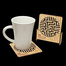 Eco MDF Coaster Set with Optional Stand
