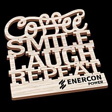 Eco MDF Slogan Coaster