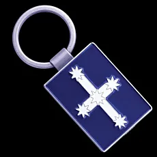 Eureka Flag Metal Keyring