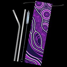 Custom NAIDOC Re-Usable Straw Set