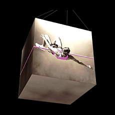 Cube Stretch Hanging Pendant Banner